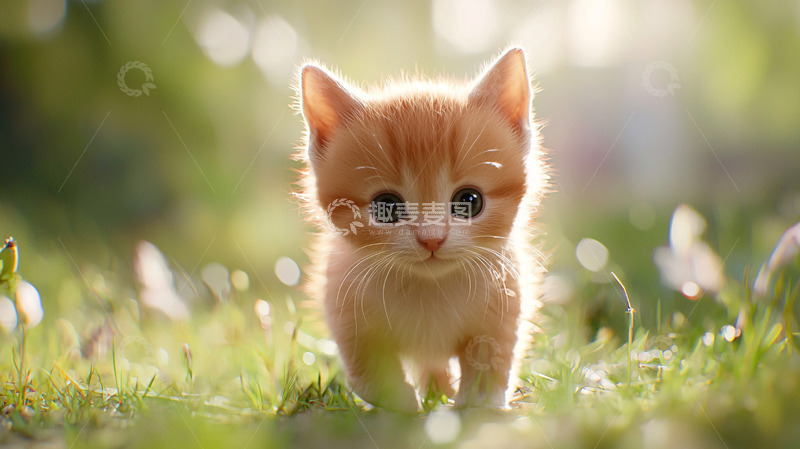 高清大图下载【趣麦麦图】小猫在阳光下