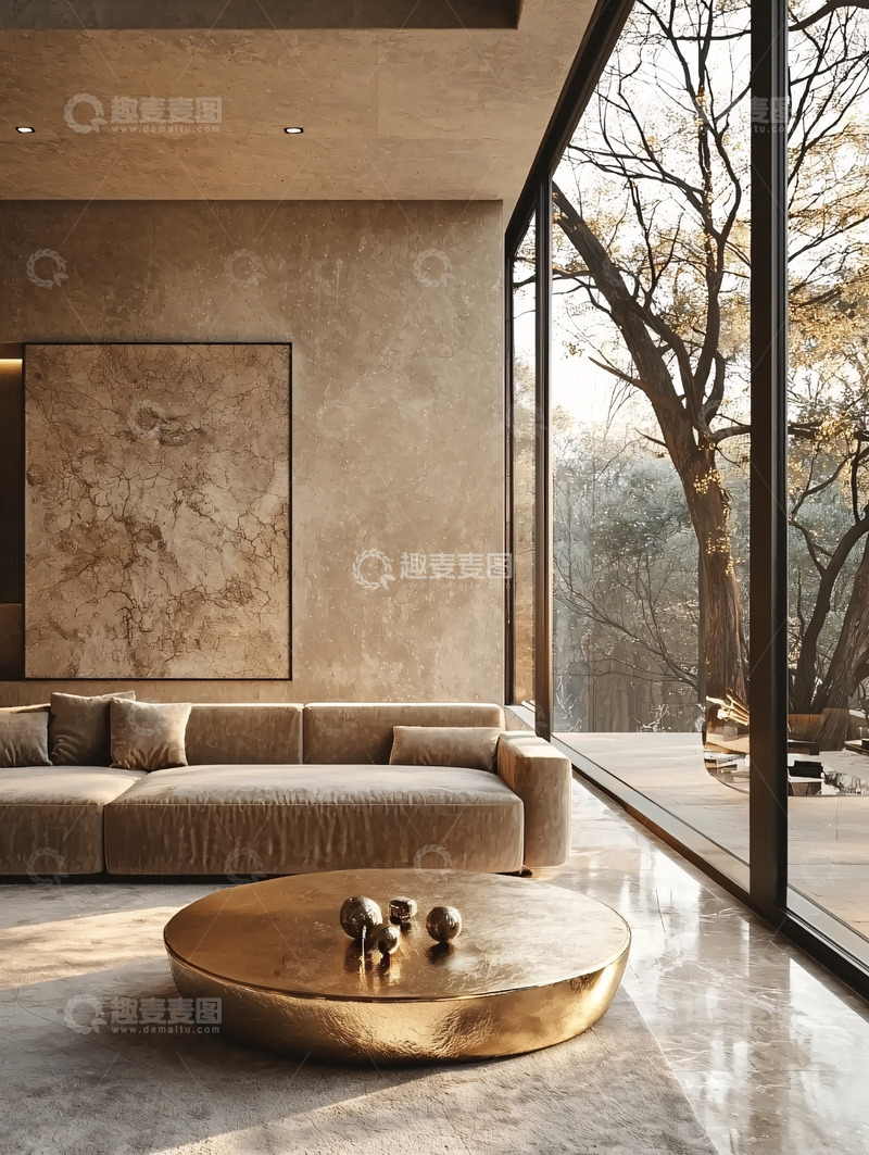 高清大图下载【趣麦麦图】极简轻奢现代客厅