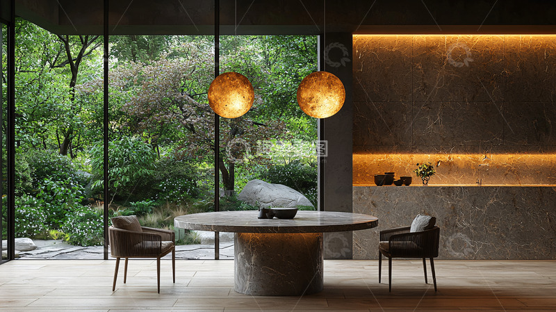 高清大图下载【趣麦麦图】现代极简日式餐厅设计