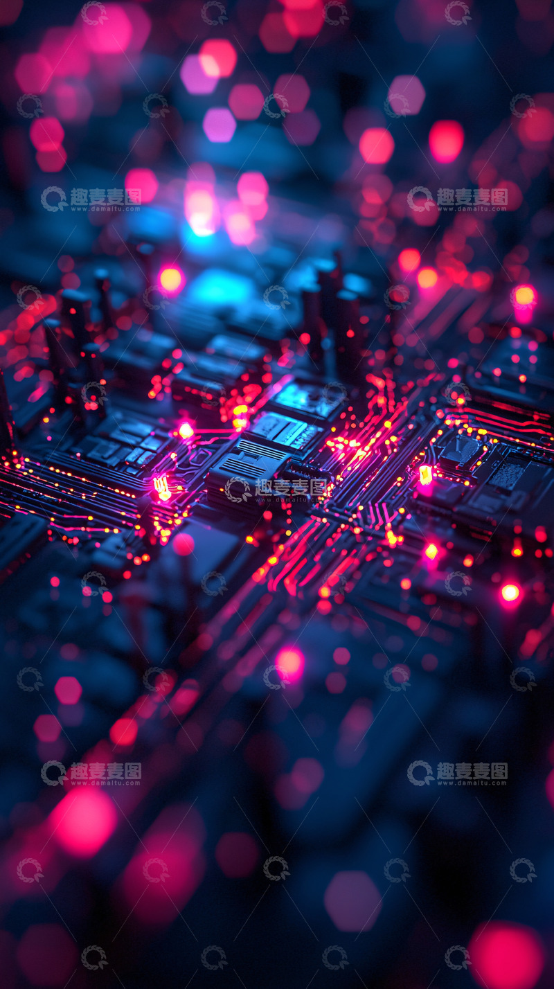 高清大图下载【趣麦麦图】科技感电路板