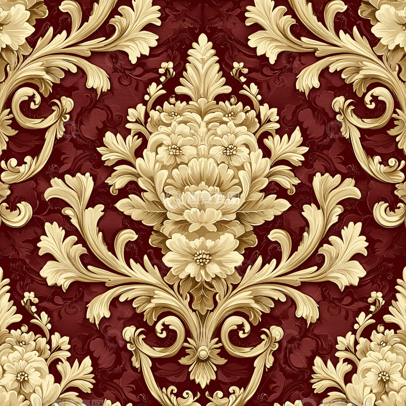 高清大图下载【趣麦麦图】奢华复古花纹背景