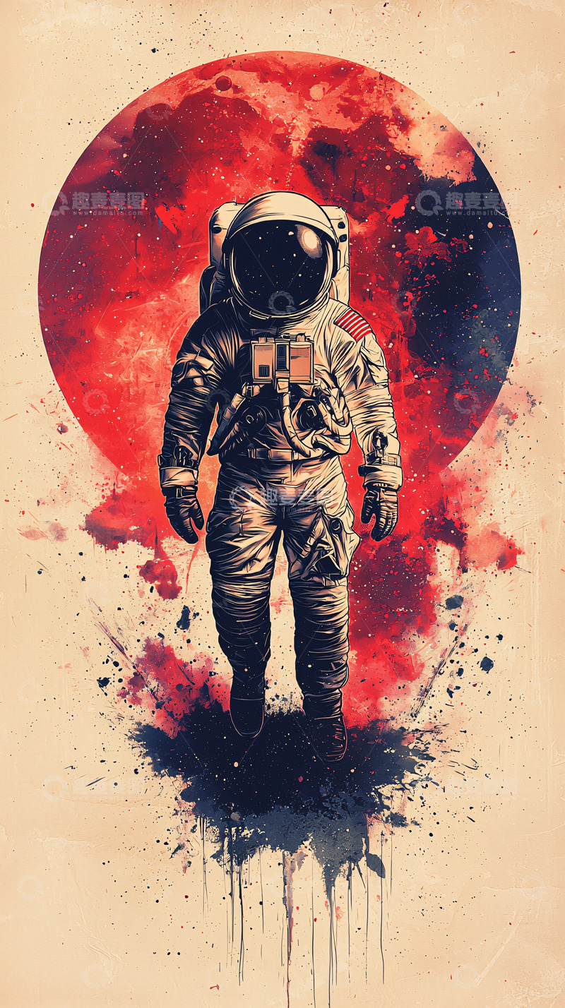 高清大图下载【趣麦麦图】太空宇航员