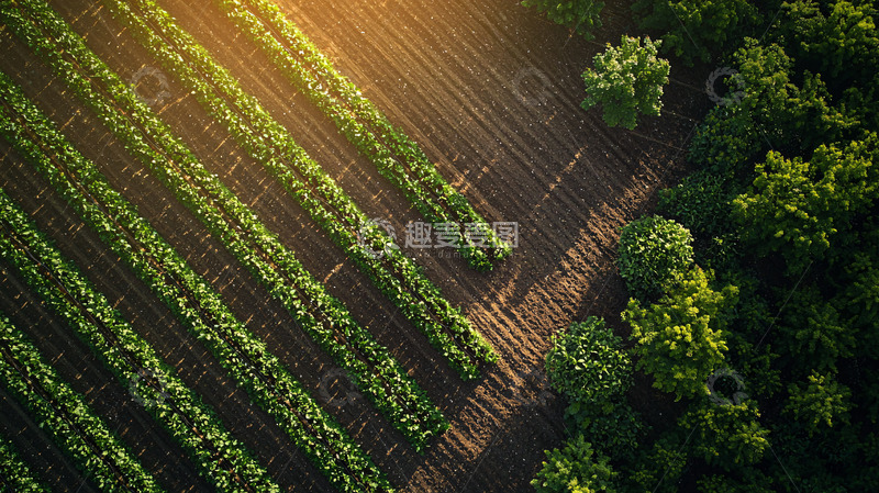 高清大图下载【趣麦麦图】田园风光航拍图