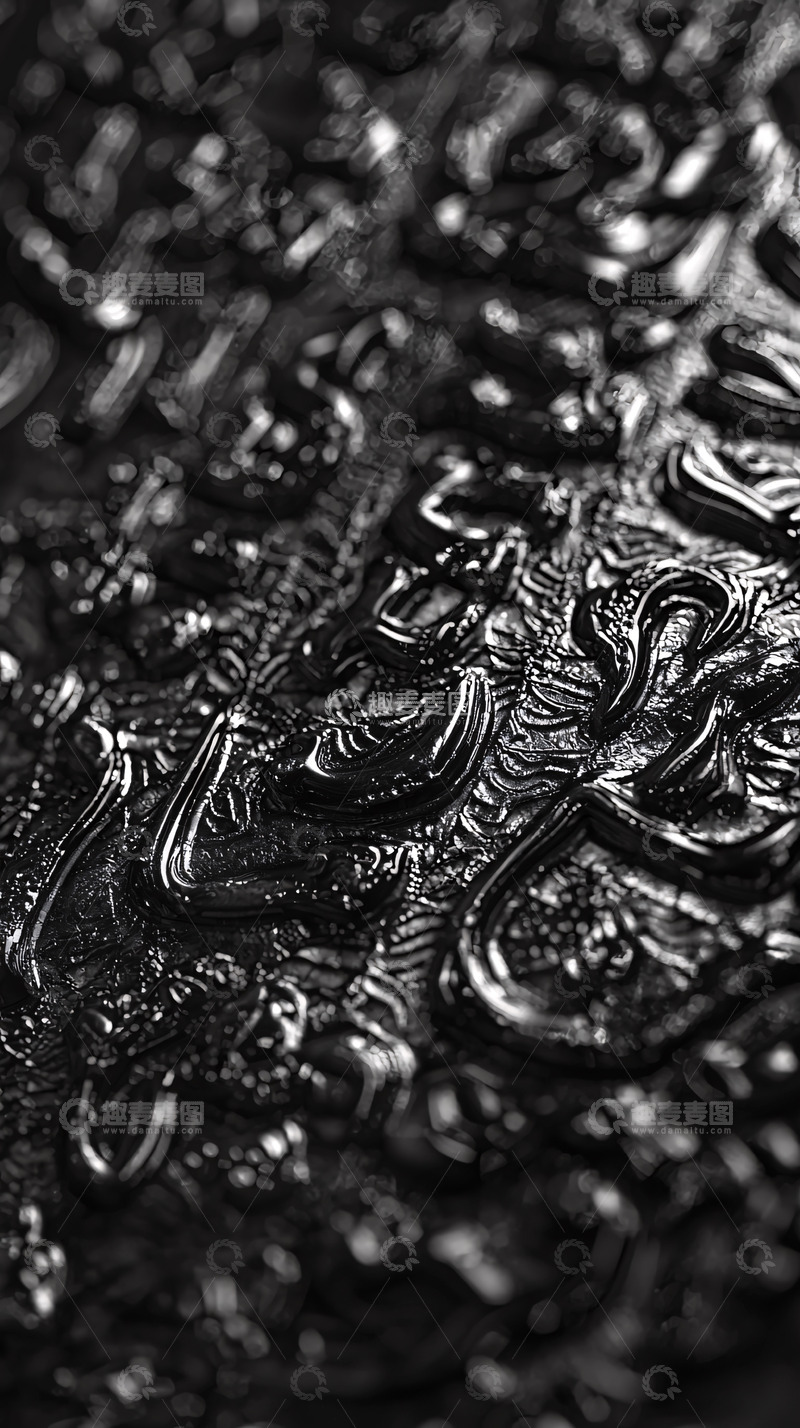 高清大图下载【趣麦麦图】黑色浮雕纹理