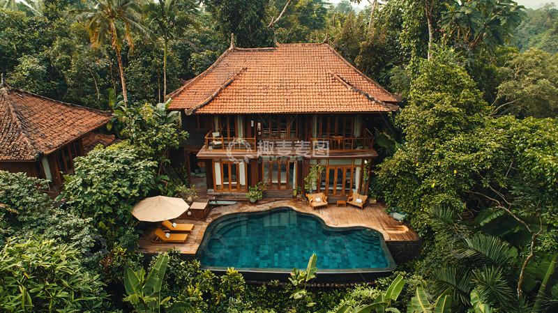 高清大图下载【趣麦麦图】热带雨林别墅