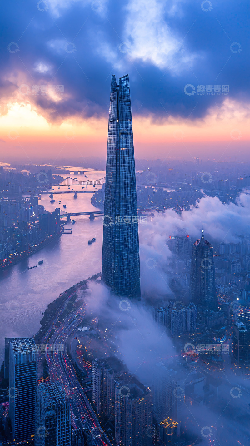 高清大图下载【趣麦麦图】上海中心大厦