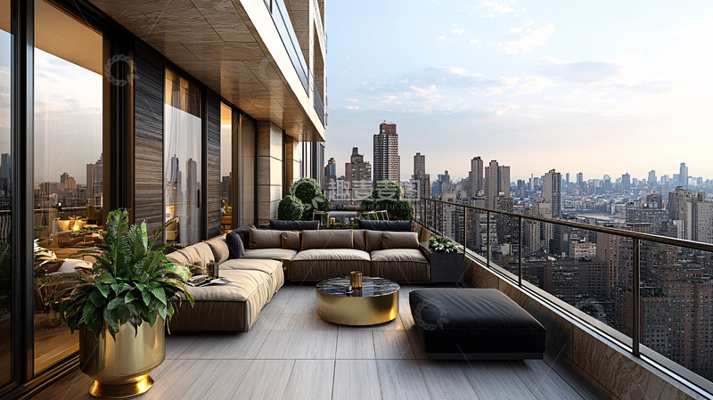 高清大图下载【趣麦麦图】高层公寓阳台景观设计