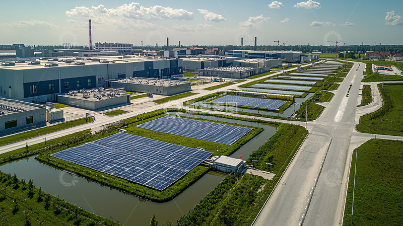 高清大图下载【趣麦麦图】工业区鸟瞰