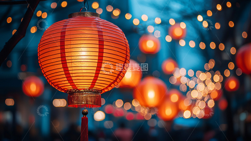 高清大图下载【趣麦麦图】红灯笼夜景