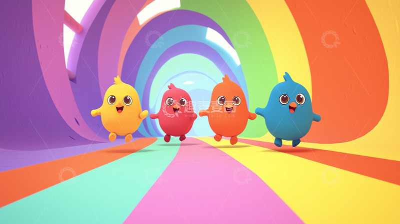 高清大图下载【趣麦麦图】彩虹隧道