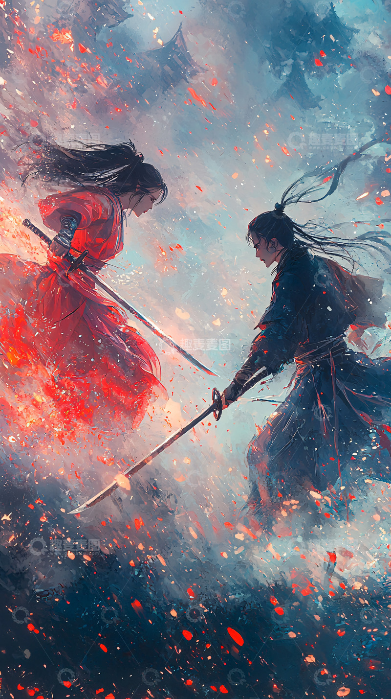 高清大图下载【趣麦麦图】古风武侠插画