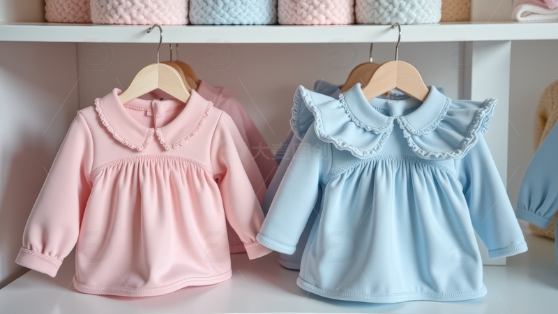 高清大图下载【趣麦麦图】粉蓝婴儿上衣展示