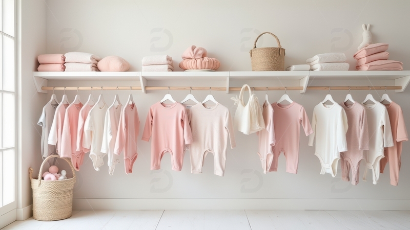 高清大图下载【趣麦麦图】婴儿服装的简约陈列