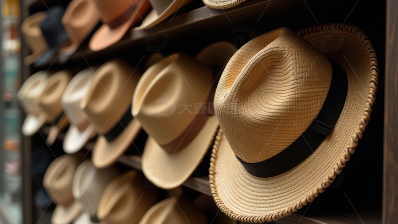 高清大图下载【趣麦麦图】帽子专卖店陈列展示