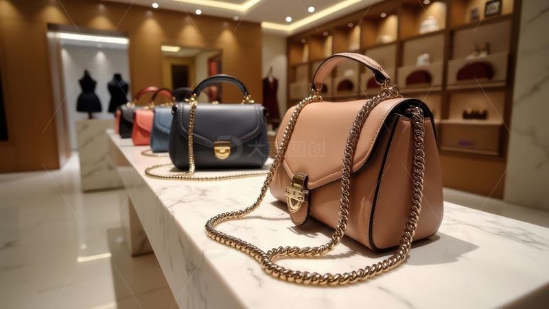 高清大图下载【趣麦麦图】手提包展示陈列组合