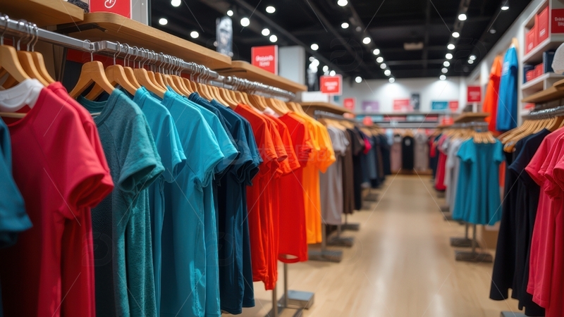 高清大图下载【趣麦麦图】多彩短袖 T 恤陈列展示