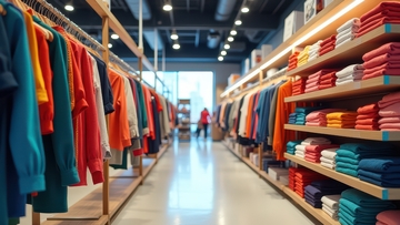 彩色服装店铺陈列景观