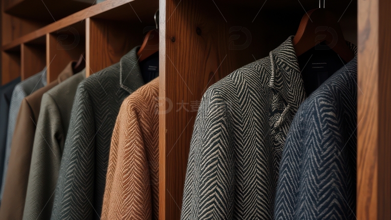 高清大图下载【趣麦麦图】多彩外套有序陈列展示