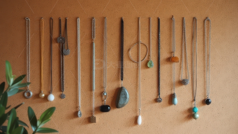 高清大图下载【趣麦麦图】项链饰品墙面陈列展示