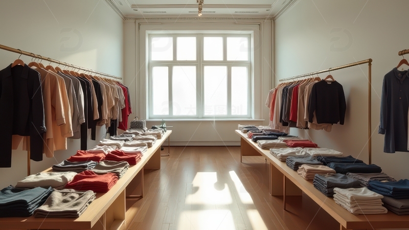 高清大图下载【趣麦麦图】男装店的阳光陈列区