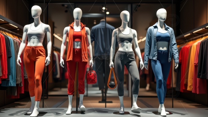 高清大图下载【趣麦麦图】运动装人体模型展示陈列