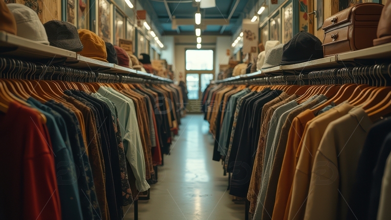 高清大图下载【趣麦麦图】服装店的综合陈列展示