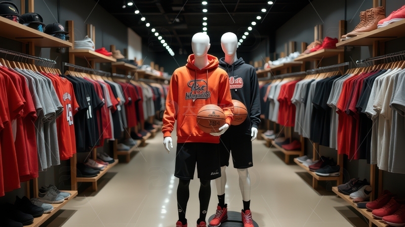 高清大图下载【趣麦麦图】运动服饰店内陈列