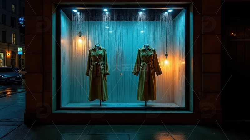 高清大图下载【趣麦麦图】橱窗内的服装人体模型陈列