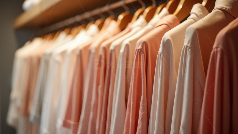 高清大图下载【趣麦麦图】浅粉色衬衫整齐陈列