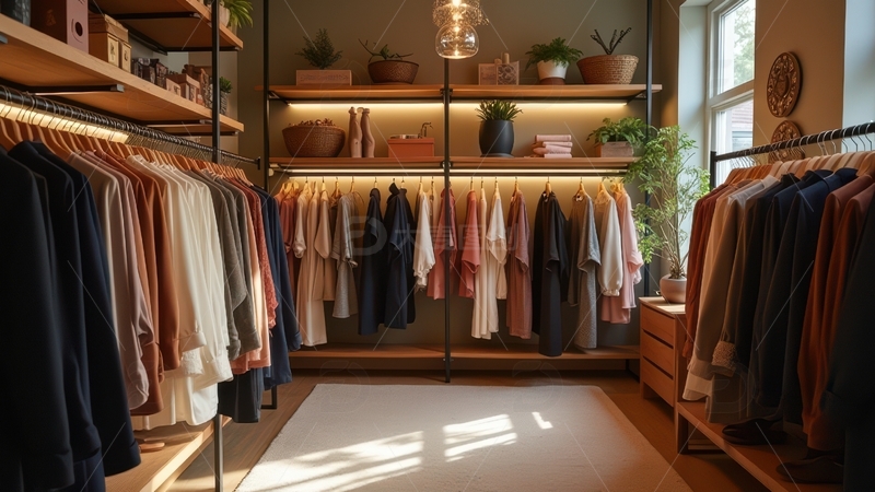 高清大图下载【趣麦麦图】自然风服饰店陈列布局