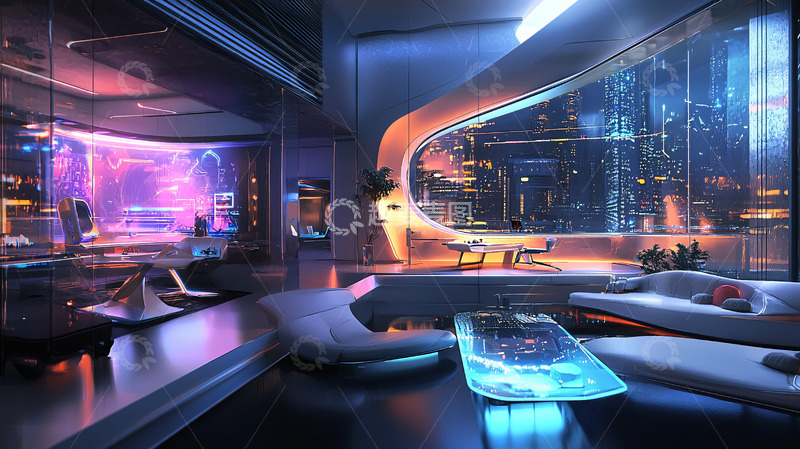 高清大图下载【趣麦麦图】未来科技感公寓