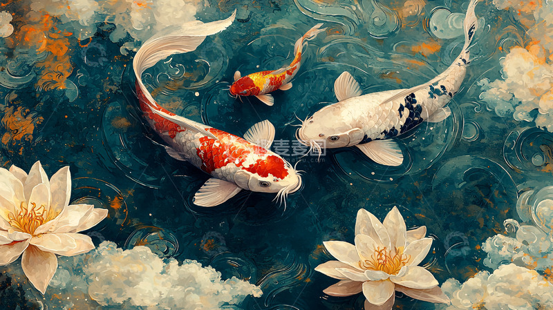 高清大图下载【趣麦麦图】锦鲤