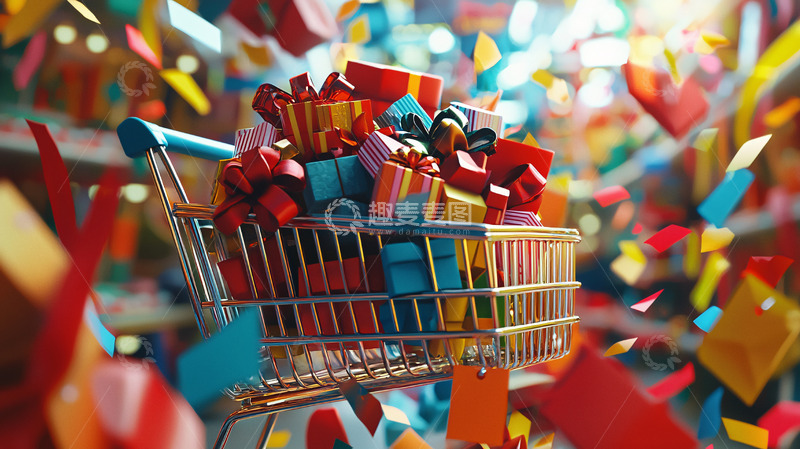 高清大图下载【趣麦麦图】购物车1