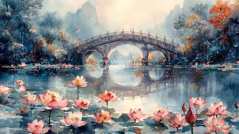 高清大图下载【趣麦麦图】水墨画风景