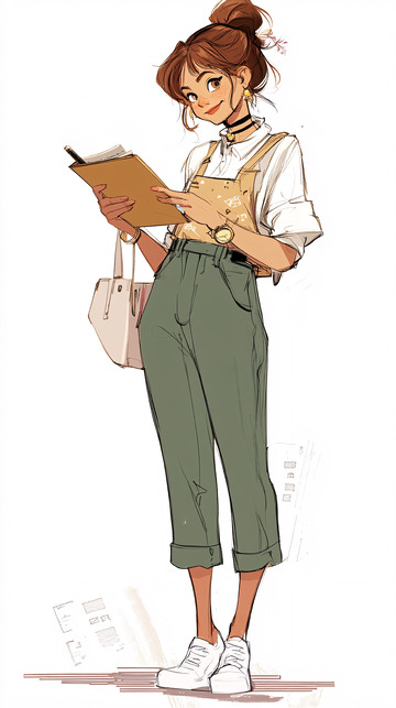 清新可爱卡通女孩