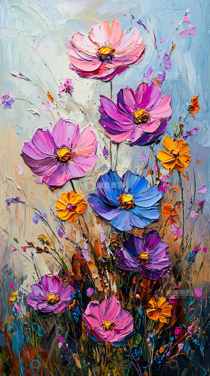 高清大图下载【趣麦麦图】油画花卉