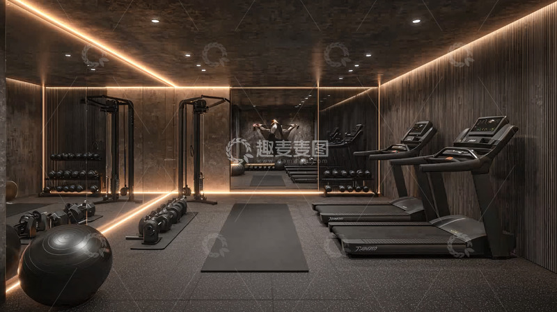 高清大图下载【趣麦麦图】高端私家健身房