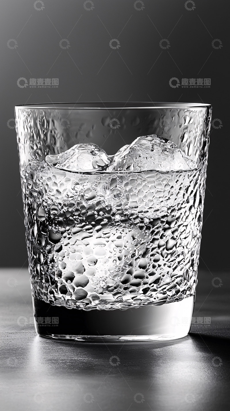 高清大图下载【趣麦麦图】冰块水杯