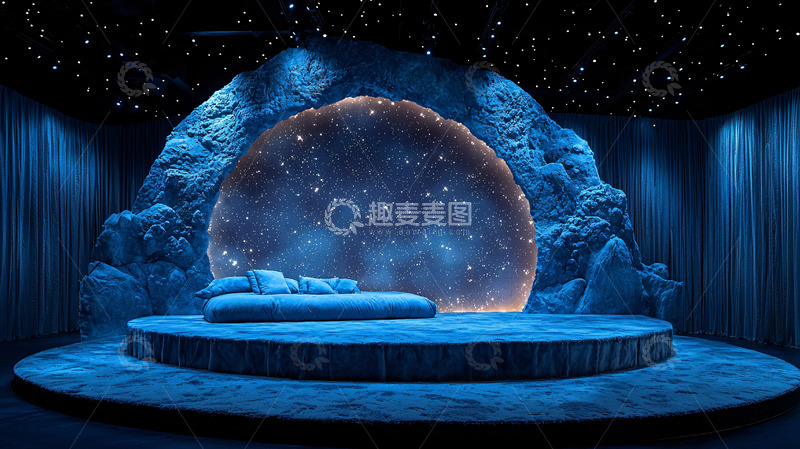 高清大图下载【趣麦麦图】蓝色梦幻舞台