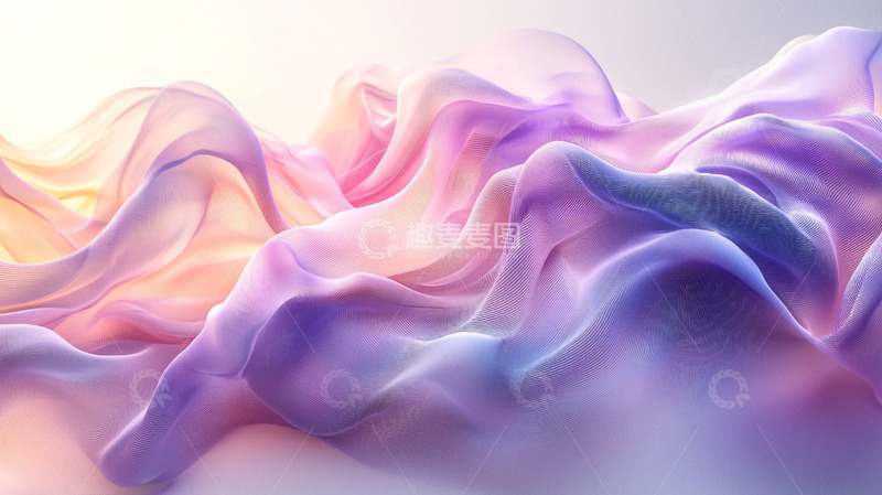 高清大图下载【趣麦麦图】梦幻飘逸丝绸质感