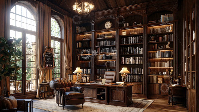 高清大图下载【趣麦麦图】书房