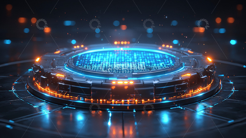 高清大图下载【趣麦麦图】圆形科技平台