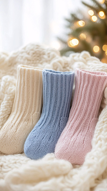 婴儿毛线袜