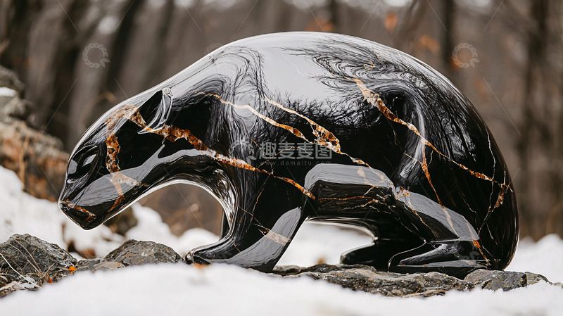 高清大图下载【趣麦麦图】黑曜石雕刻