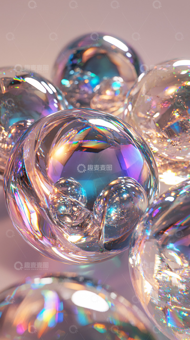 高清大图下载【趣麦麦图】彩色玻璃球