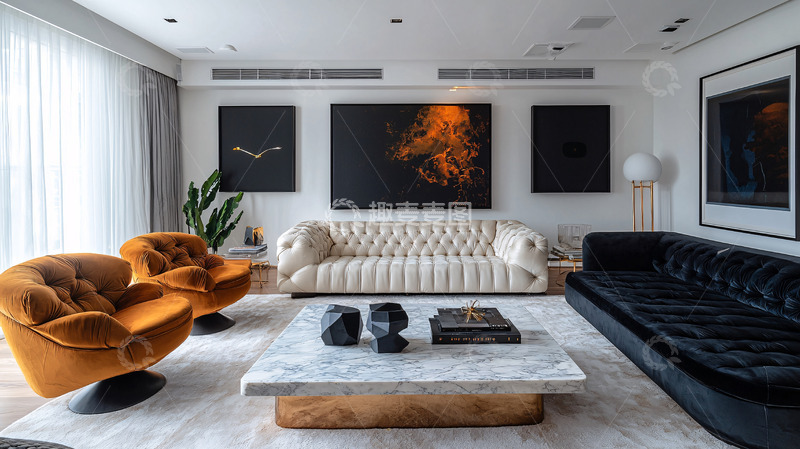 高清大图下载【趣麦麦图】现代简约客厅装修设计