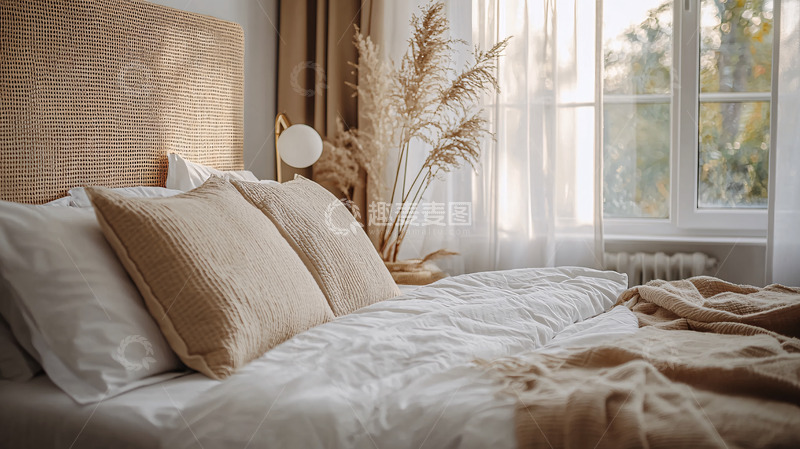 高清大图下载【趣麦麦图】卧室床铺