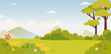 户外大自然风景扁平风插画背景
