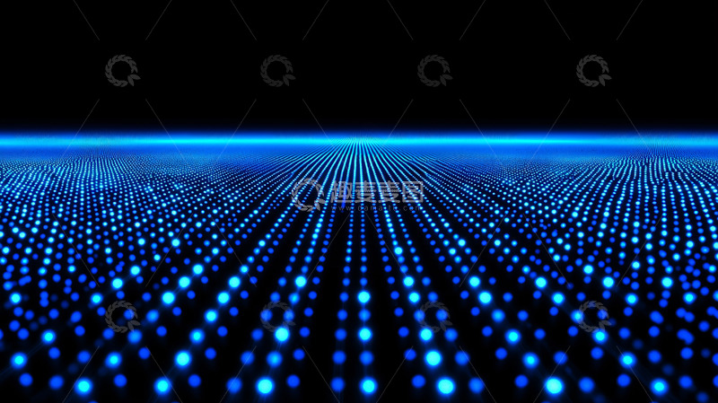 高清大图下载【趣麦麦图】蓝色光点数据流