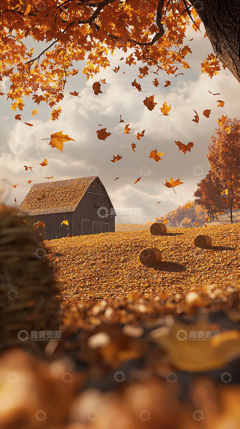 高清大图下载【趣麦麦图】秋日农场景色